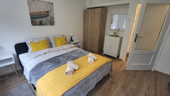 1 makuuhuone, silitysrauta/-lauta, Wi-Fi, vuodevaatteet