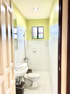 Ducha, bidé, toallas y jabón