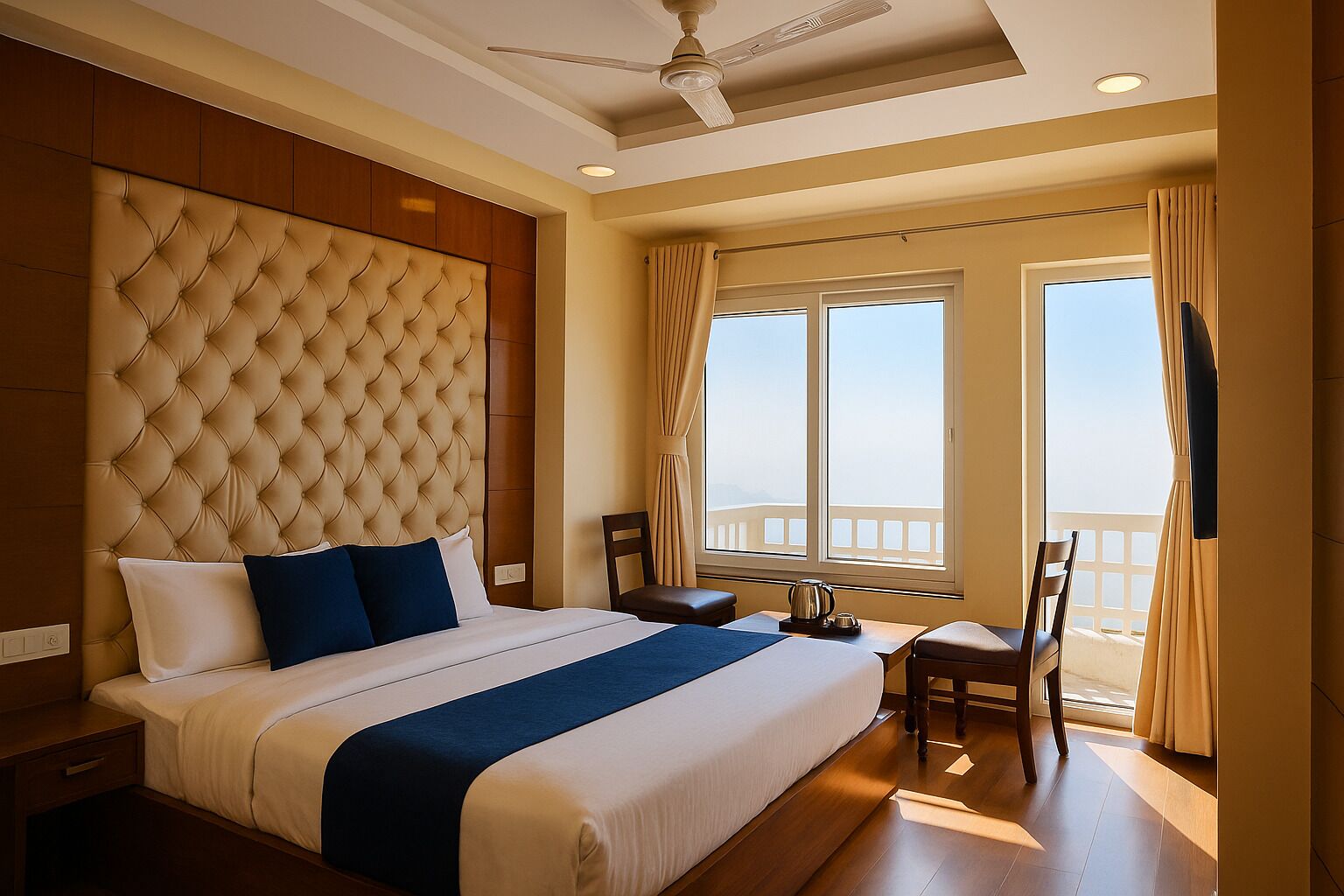 Familiekamer | Een bureau, gratis wifi, beddengoed