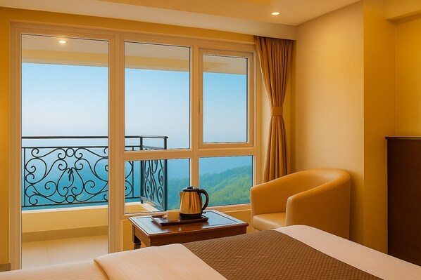 Deluxe Double Room | Desk, free WiFi, bed sheets - Hotel Samrat - On Mall Road (Mussoorie)