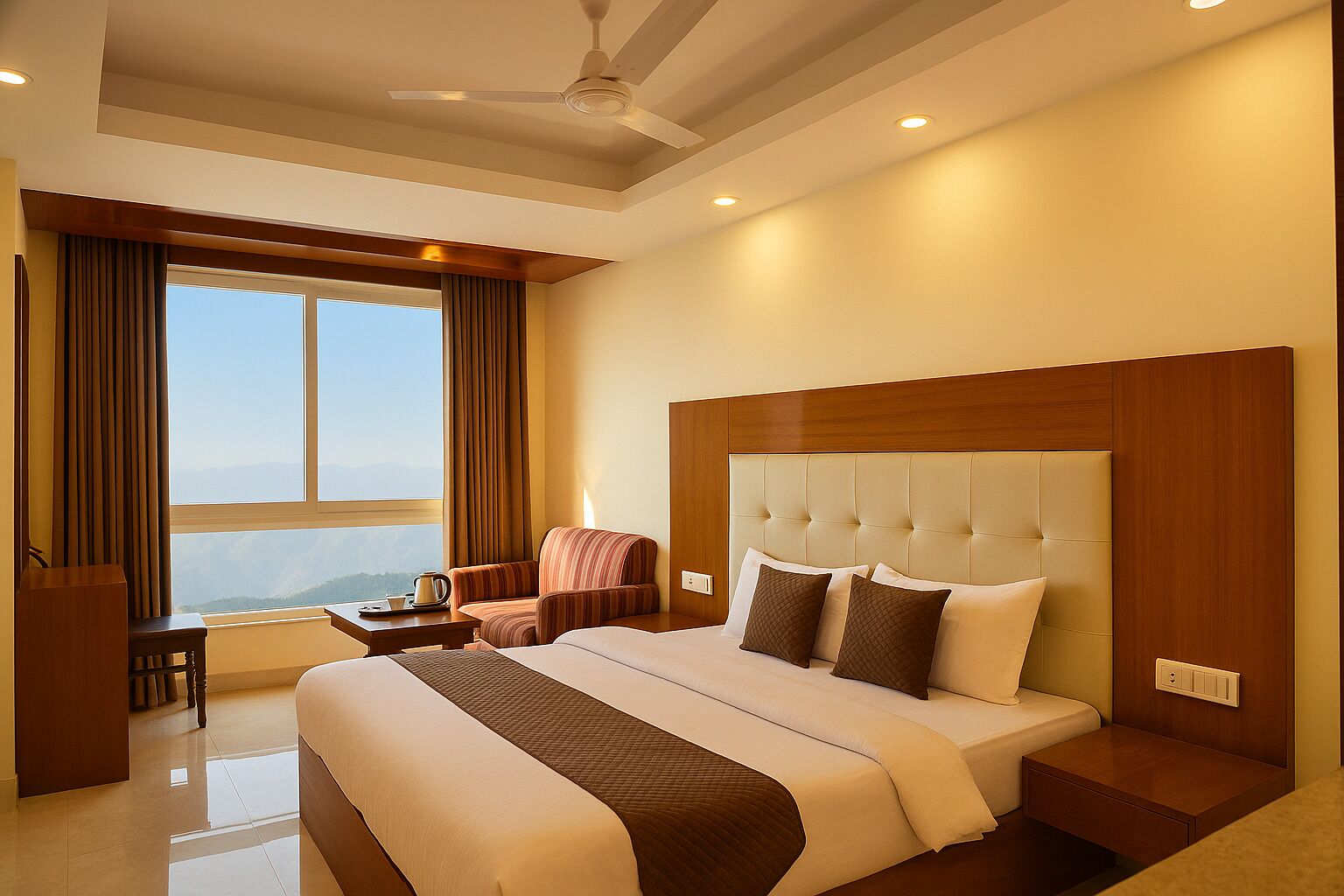 Deluxe kamer | Een bureau, gratis wifi, beddengoed