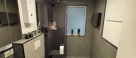 تجهيزات دش، مجففات شعر، مراحيض شطف، مناشف