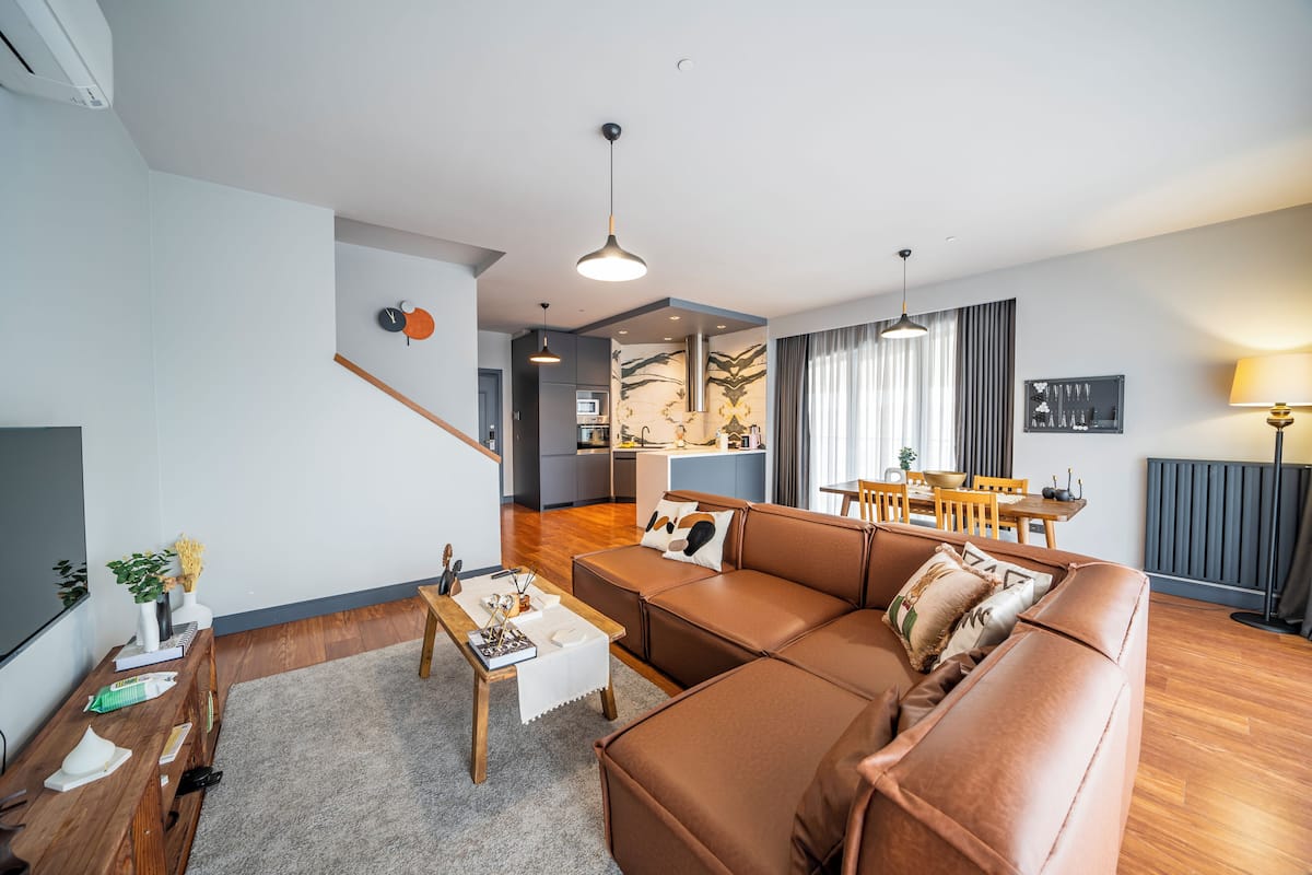 Luxury 2+1 Duplex Suite (All rooms have different design) | Blackout drapes, iron/ironing board, free WiFi, bed sheets