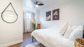 2 bedrooms, iron/ironing board, travel crib, WiFi