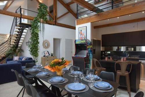 Comfortable family loft, Narbonne center 
