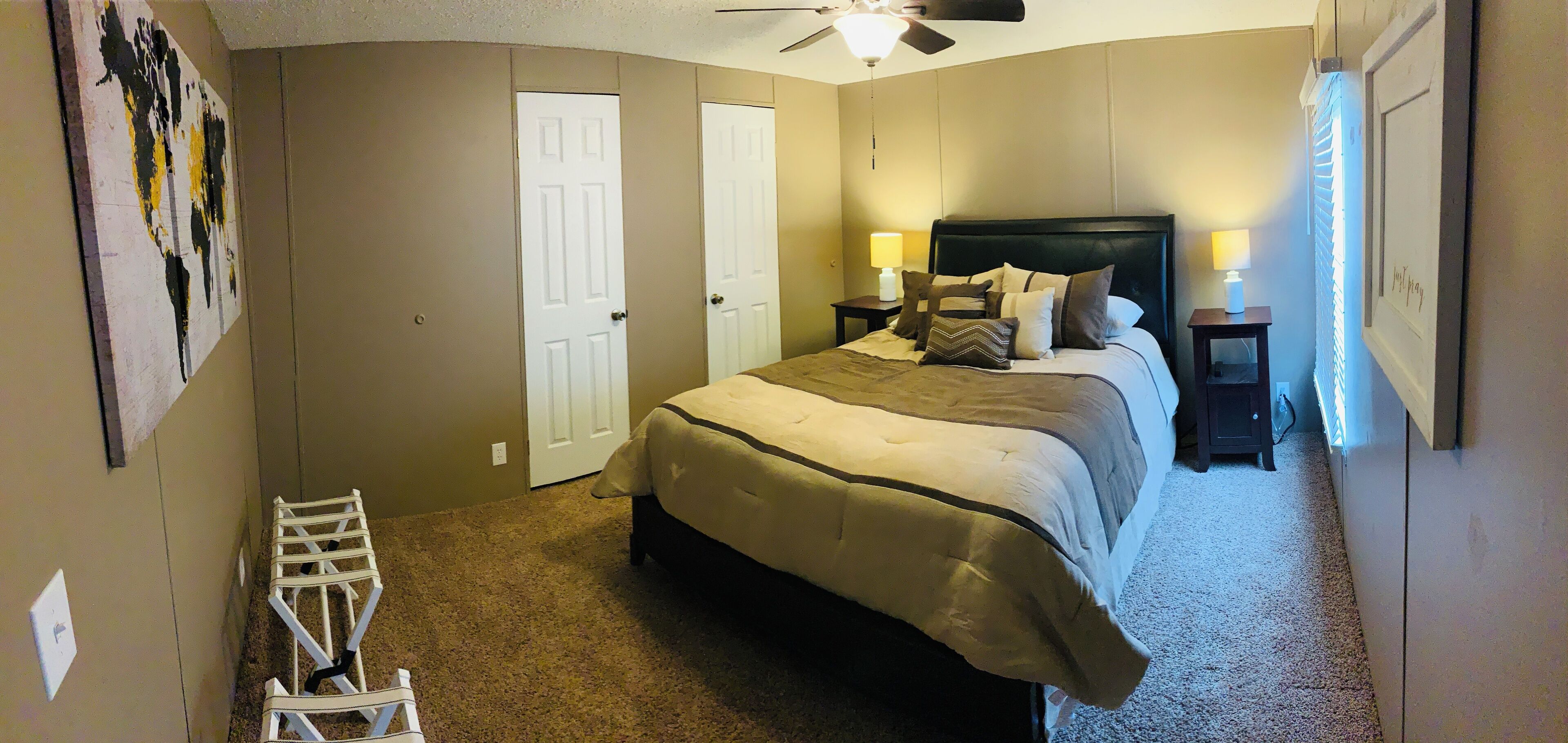 2 habitaciones, tabla de planchar con plancha, wifi y ropa de cama 