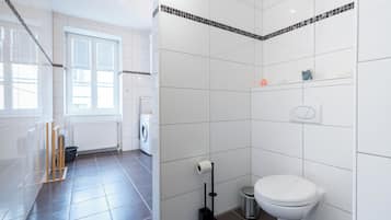 Superior Apartment, 2 Bedrooms, Balcony, Mountain View | Bathroom | Shower, free toiletries, hair dryer, bathrobes