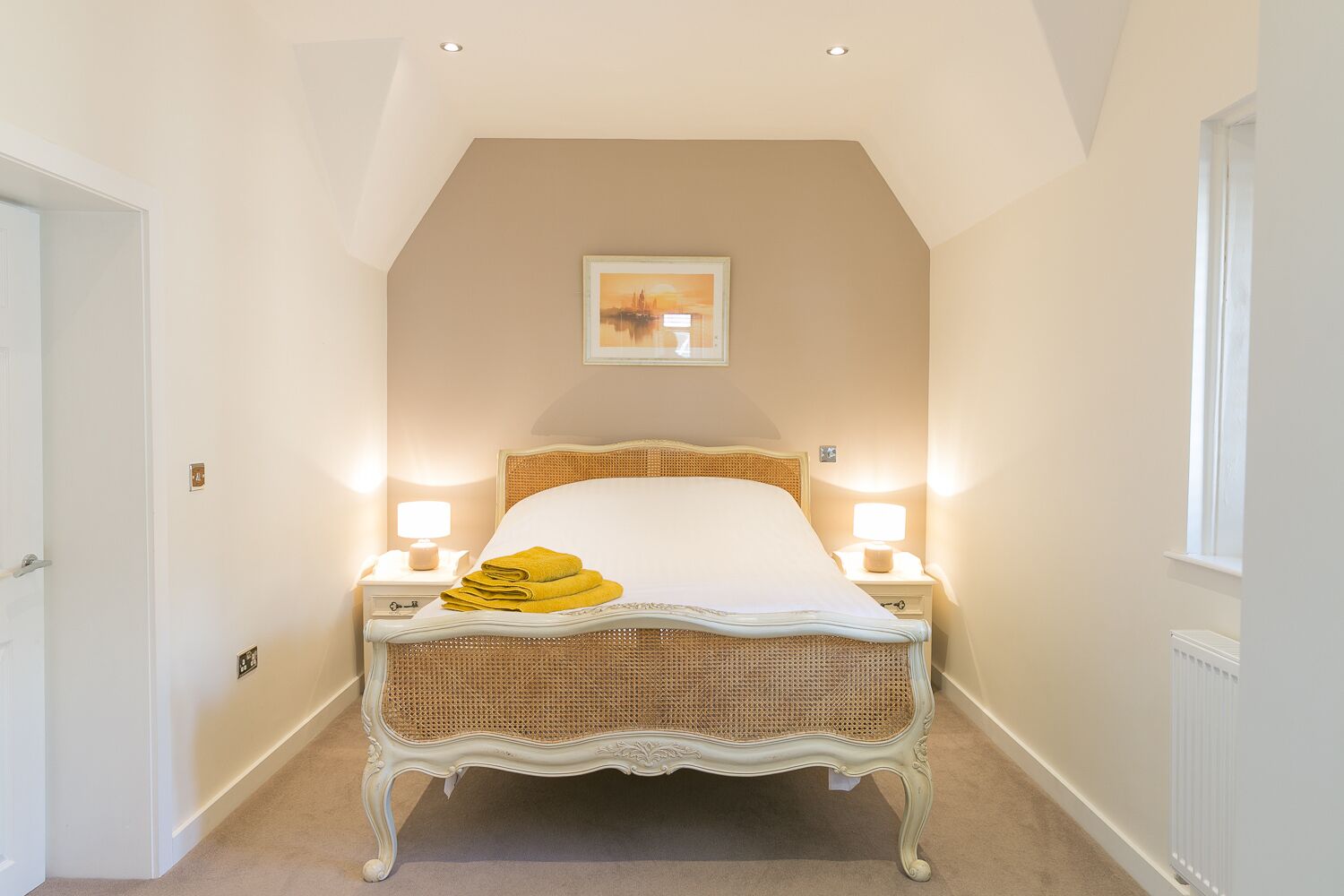 1 bedroom, desk, iron/ironing board, travel cot