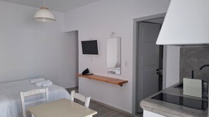 Blackout curtains, iron/ironing board, free WiFi, bed sheets