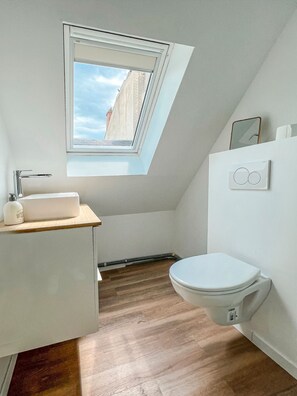 Dusche, Haartrockner, Handtücher