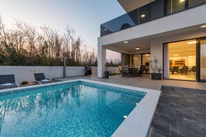 A heated pool
