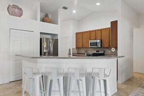 Fridge, microwave, oven, stovetop - Splash & Stay Villa w/ Heated Pool • BBQ (Port St. Lucie)