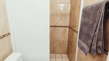 Dusche, Handtücher, Toilettenpapier