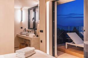 Superior Villa, Private Pool & Sea View | 1 bedroom, iron/ironing board, free WiFi, bed sheets - Ino Villas Kefalonia (Simotata)
