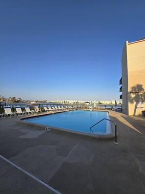 Outdoor pool, a heated pool