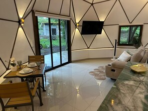 Luxury Cottage, Garden View, Mountainside | Private kitchen | Full-sized fridge, microwave, stovetop, coffee/tea maker