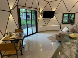 Luxury Cottage, Garden View, Mountainside | Private kitchen | Full-size fridge, microwave, stovetop, coffee/tea maker