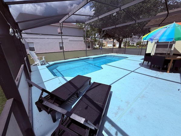 A heated pool