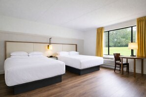Signature Room, 2 Queen Beds, Balcony, Mountain View | Premium bedding, individually furnished, desk, laptop workspace