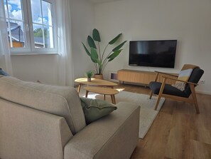 Smart TV, books, stereo