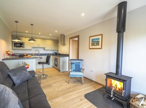 Smart TV, fireplace