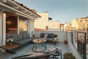 Appartement Penthouse, vue sur la ville | Terrasse/patio