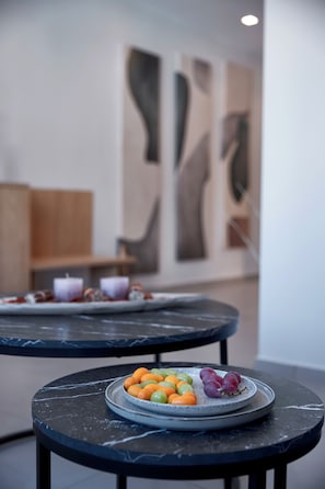 Suite, City View | Living area | 55-inch Smart TV with satellite channels, Netflix, streaming services - Athens City Suites (Athens)