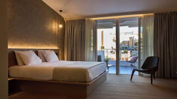 Penthouse, uitzicht op stad | 1 slaapkamer, een kluis op de kamer, gratis babybedden, gratis wifi