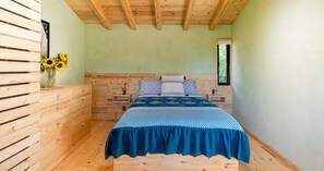 Bungalow Design, 2 chambres, cuisine, vue sur le jardin | 2 chambres, literie de qualité, couette en duvet