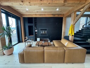 Fireplace, music library