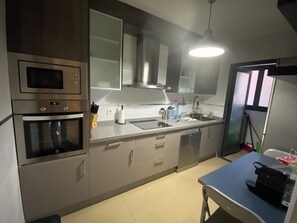Microwave, oven, stovetop, dishwasher