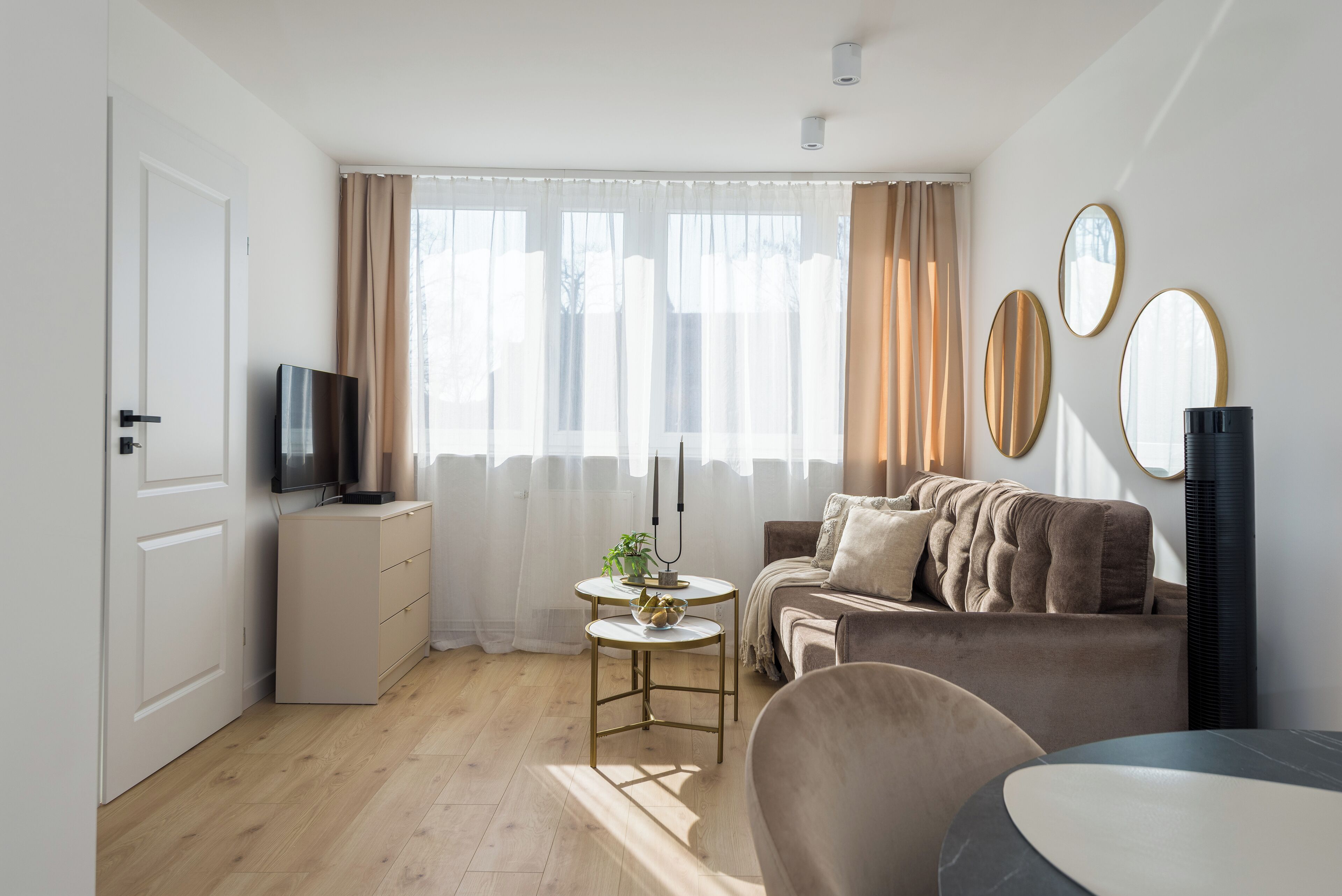 Superior Apartment, City View | Living area | 42-inch Smart TV with cable channels, Netflix, streaming services