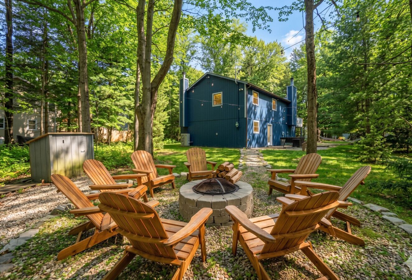 Welcome to your Poconos sanctuary. A whole two-story house just for you! 🌲