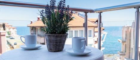 Comfort Double Room, Balcony, Partial Sea View | Balcony view