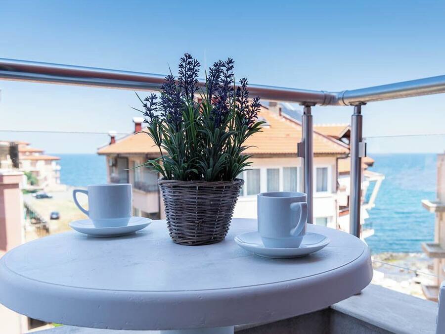 Comfort Double Room, Balcony, Partial Sea View | Balcony view