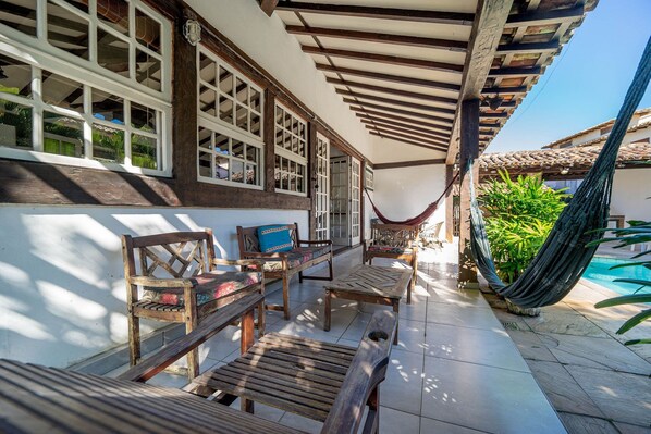 Deluxe House, 4 Bedrooms, Private Pool | Terrace/patio - Bz39 Casa 150m da praia piscina priv (Buzios)