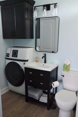 Shower, hair dryer, shampoo - 2BR Cozy Cottage Private Dock (Davis)