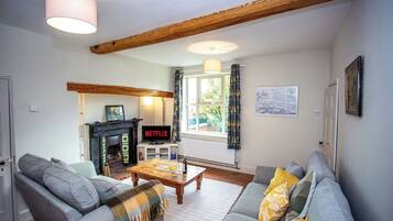 TV connectée, lecteur de DVD, livres