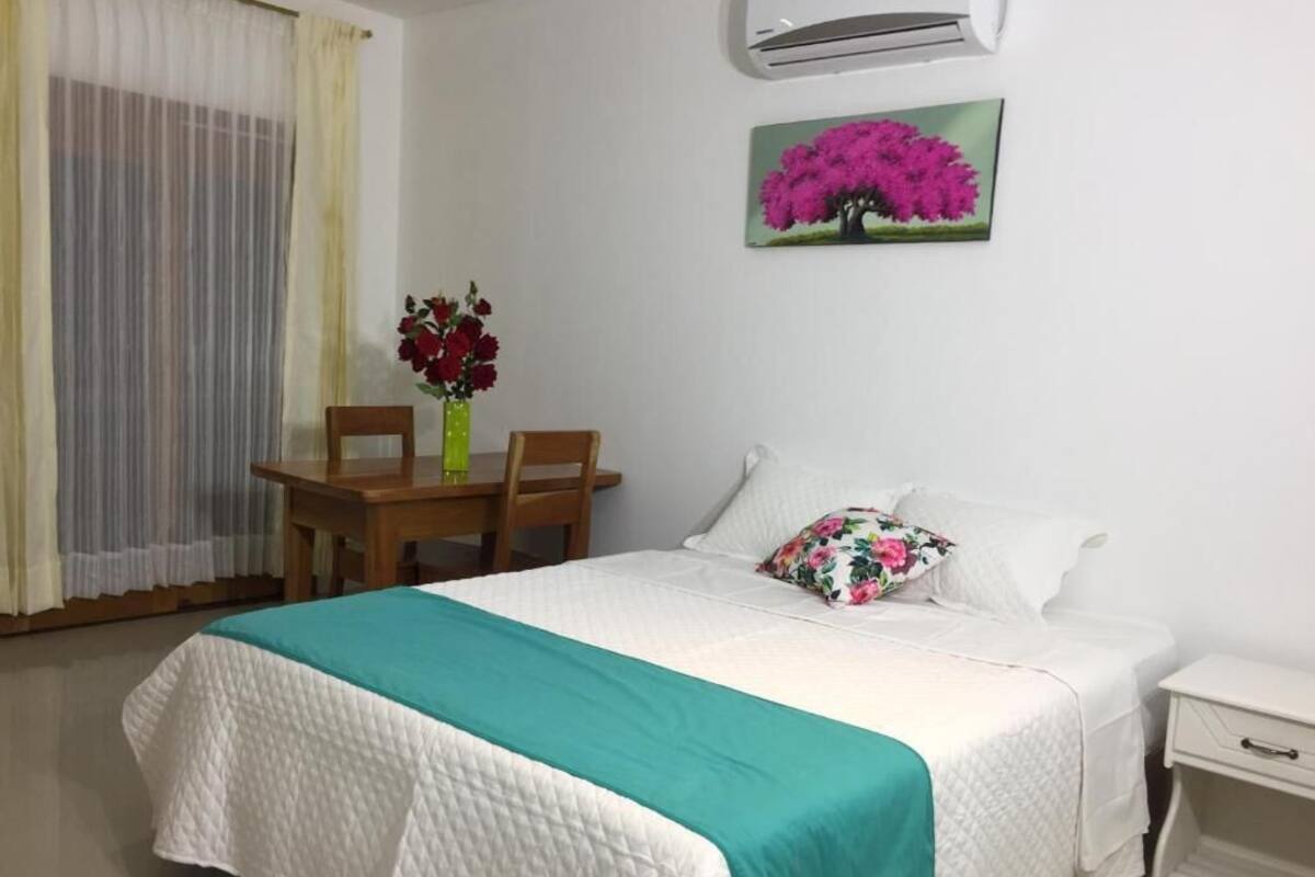 Desk, free WiFi, bed sheets