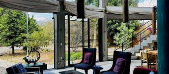 Minimalist Architectural Jewel Near Oaxaca City with Pool & Plush Gardens