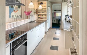 Fridge, microwave, dishwasher, coffee/tea maker