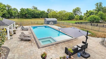 Outdoor pool, a heated pool