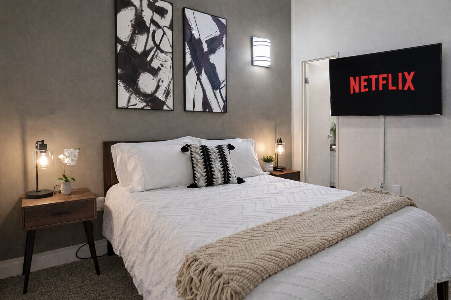 2 habitaciones, tabla de planchar con plancha y wifi gratis 