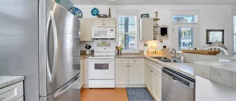 Microwave, oven, stovetop, dishwasher