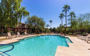 Outdoor pool, a heated pool - Resort Villa - gym, spa by Airport, Arcadia, Tempe, Scottsdale (Phoenix)