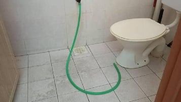 Ducha, bidet, toallas, jabón