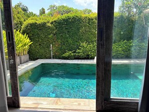 Outdoor pool - Charm villa with lush garden and peaceful retreat steps from the beach (Bali)