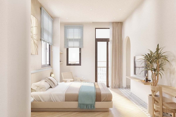Habitación Deluxe, 1 cama King size, vista a la ciudad | Camas con efecto memoria, decoración personalizada y muebles diferentes