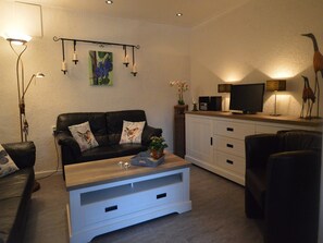 TV, DVD player, foosball, table tennis