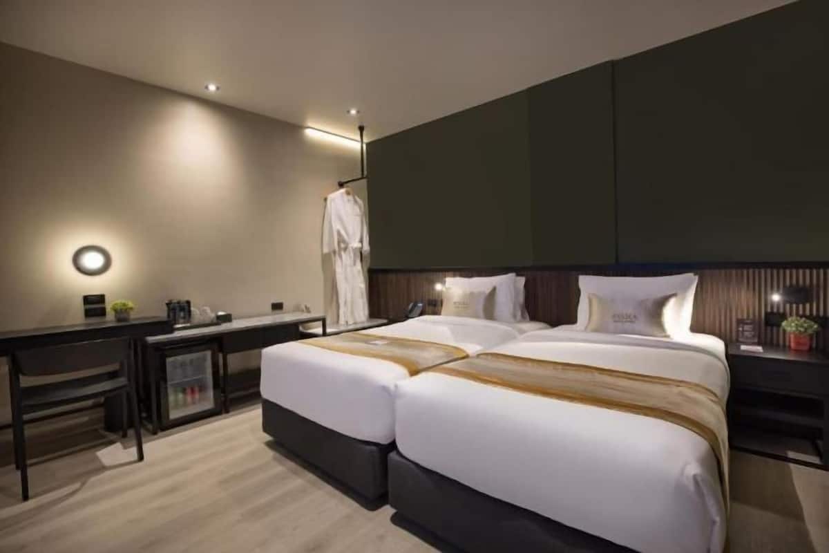 Individuel indretning, skrivebord, gratis Wi-Fi, sengetøj